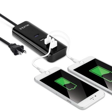 iHome 4-Port USB Charger - Black