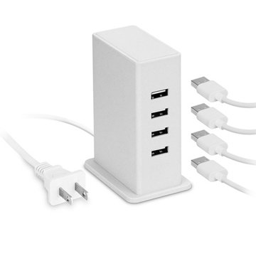 iHome 4-Port USB Power Station - White