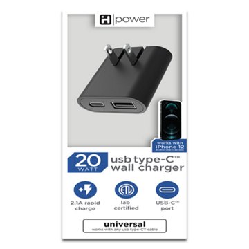 iHome 20-Watt Dual Port Wall Charger - Black