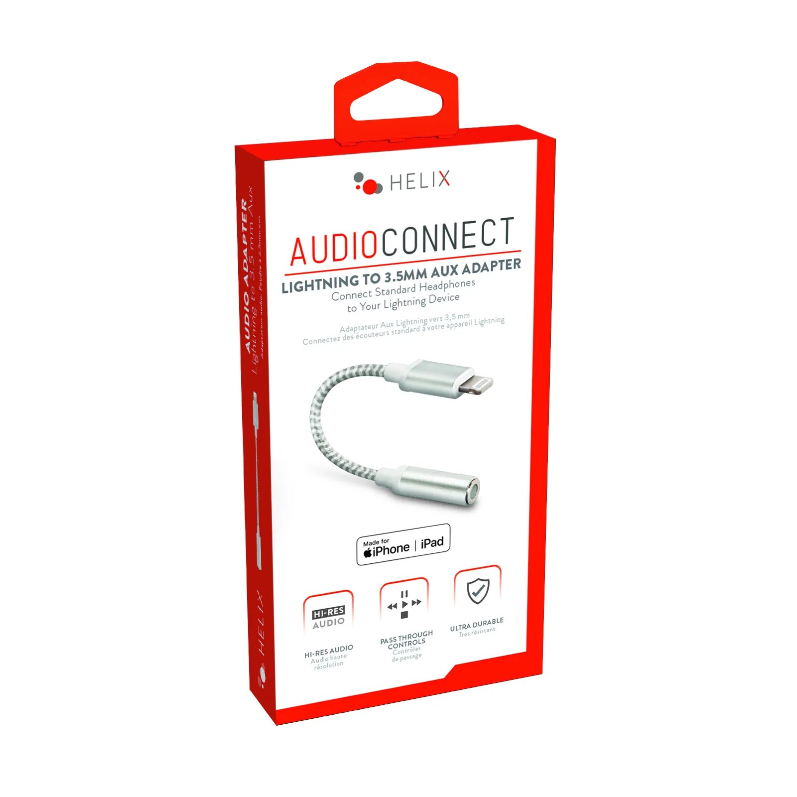 Helix Audio Connect Lightning to 3.5mm Aux Adapter Shop Connection cables at HEB