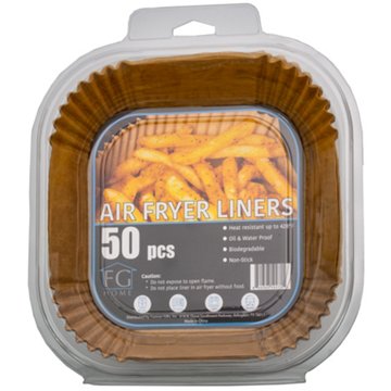FG Square Air Fryer Liners, 50 Ct, 6.3"