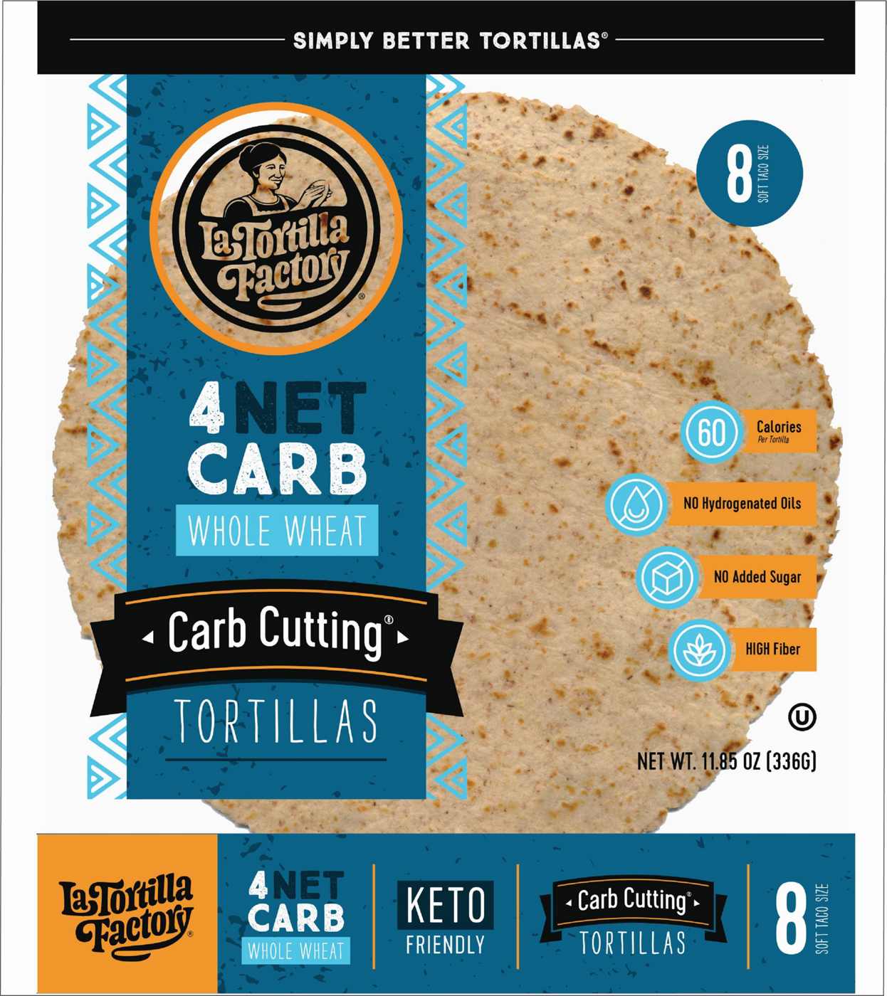 La Tortilla Factory Carb Cutting Whole Wheat Tortillas; image 1 of 2