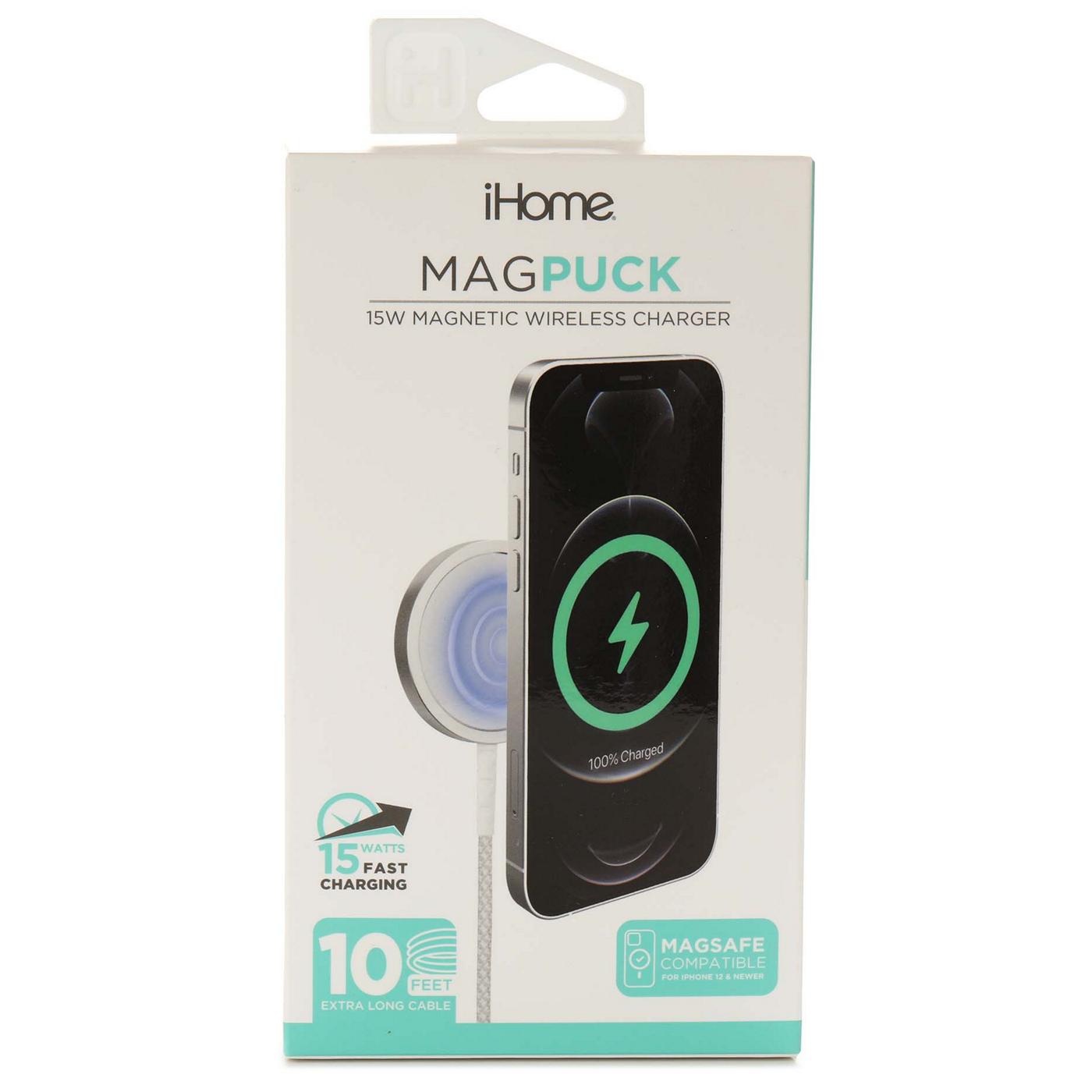 iHome MagPuck 15-Watt Magnetic Wireless Charger; image 1 of 2