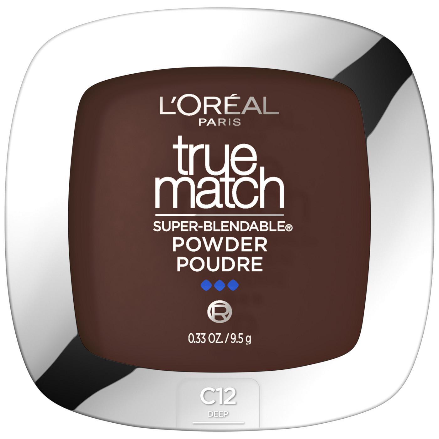 L'Oréal Paris True Match Super-Blendable Oil Free Makeup Powder C12 Deep; image 1 of 6