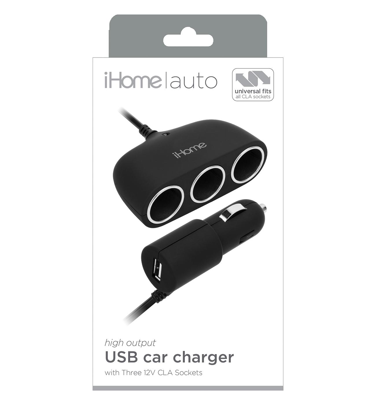 iHome Auto USB Car Charger - Black; image 1 of 2