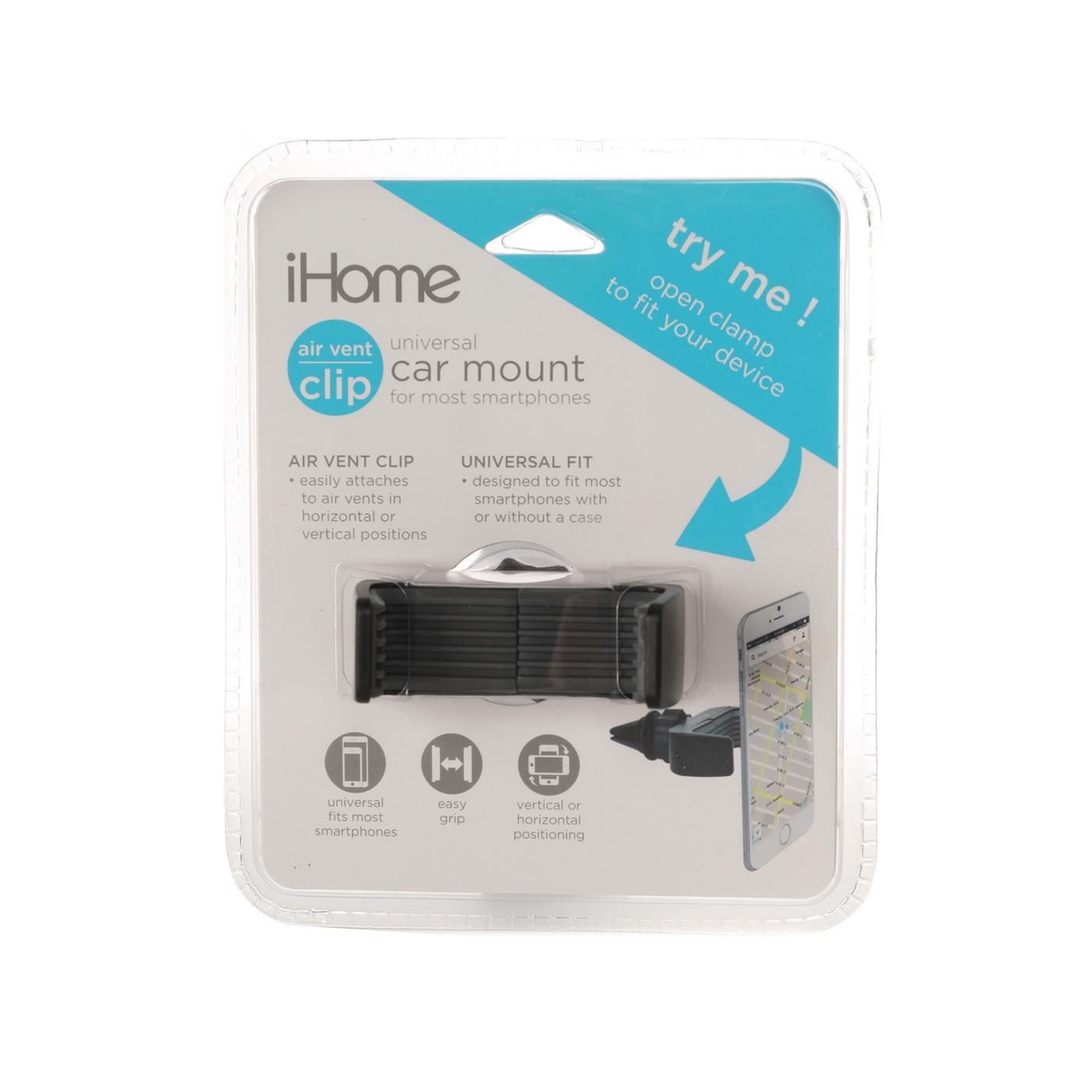 iHome Air Vent Universal Car Mount - Black; image 1 of 2