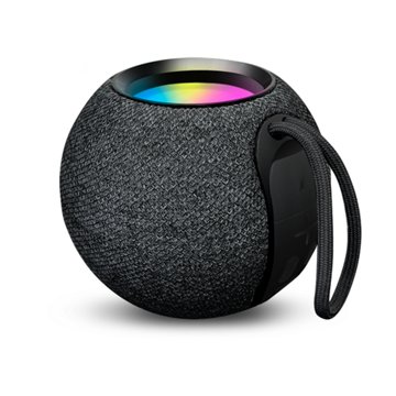 Biconic Round Bluetooth Portable Speaker - Black