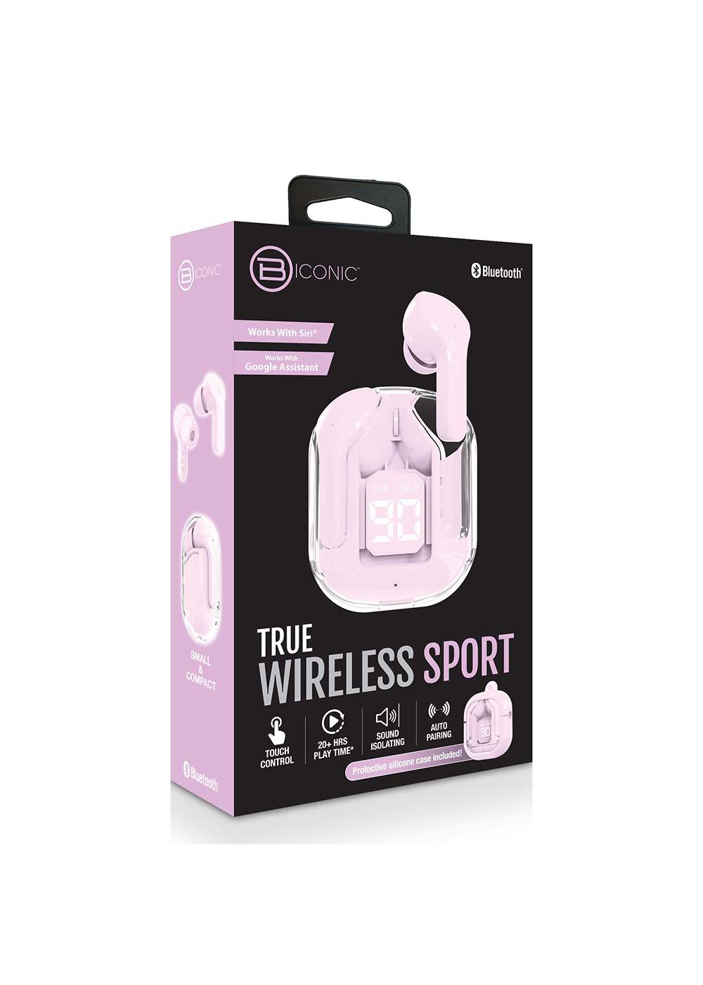 Biconic True Wireless Sport Earbuds - Clear Rose; image 1 of 2