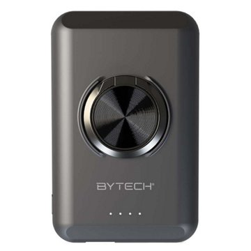 Bytech Magnetic Slim Power Bank with Ring Stand - Black