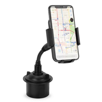 iHome Cup Holder Gooseneck Phone Mount - Black
