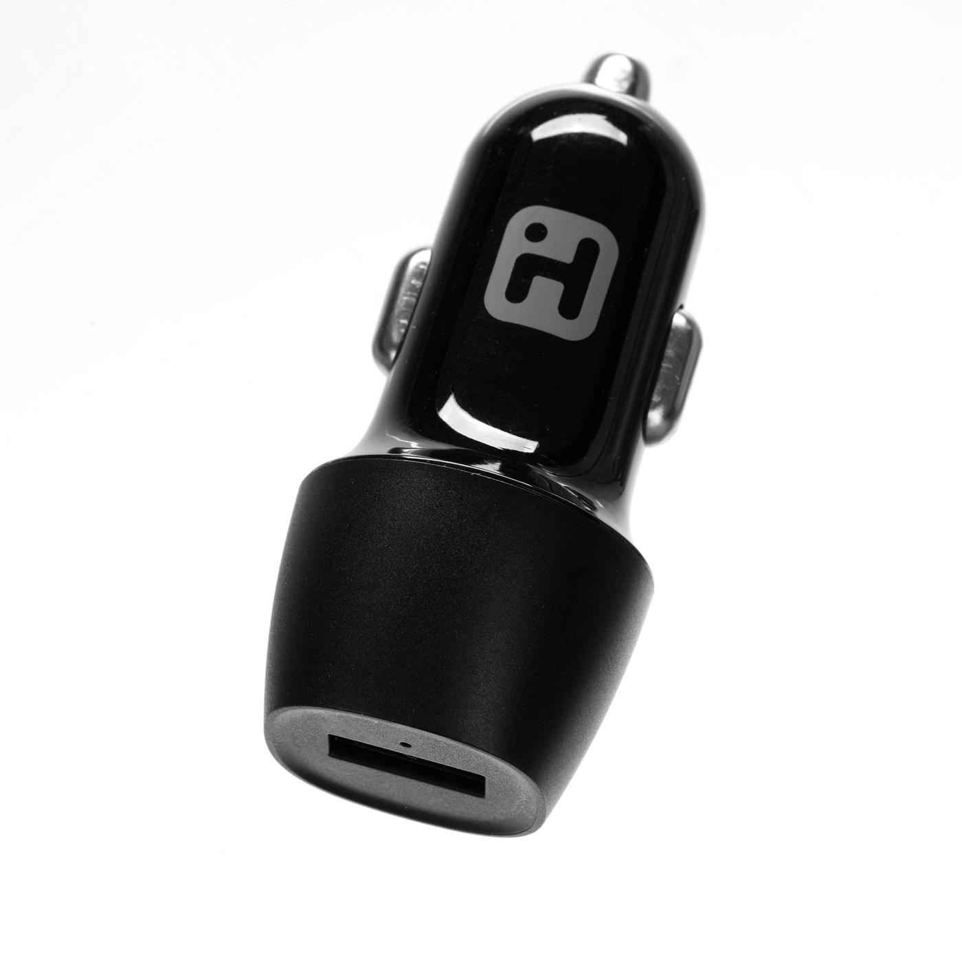 iHome Lightning Cable with Car Charger - Black; image 2 of 3