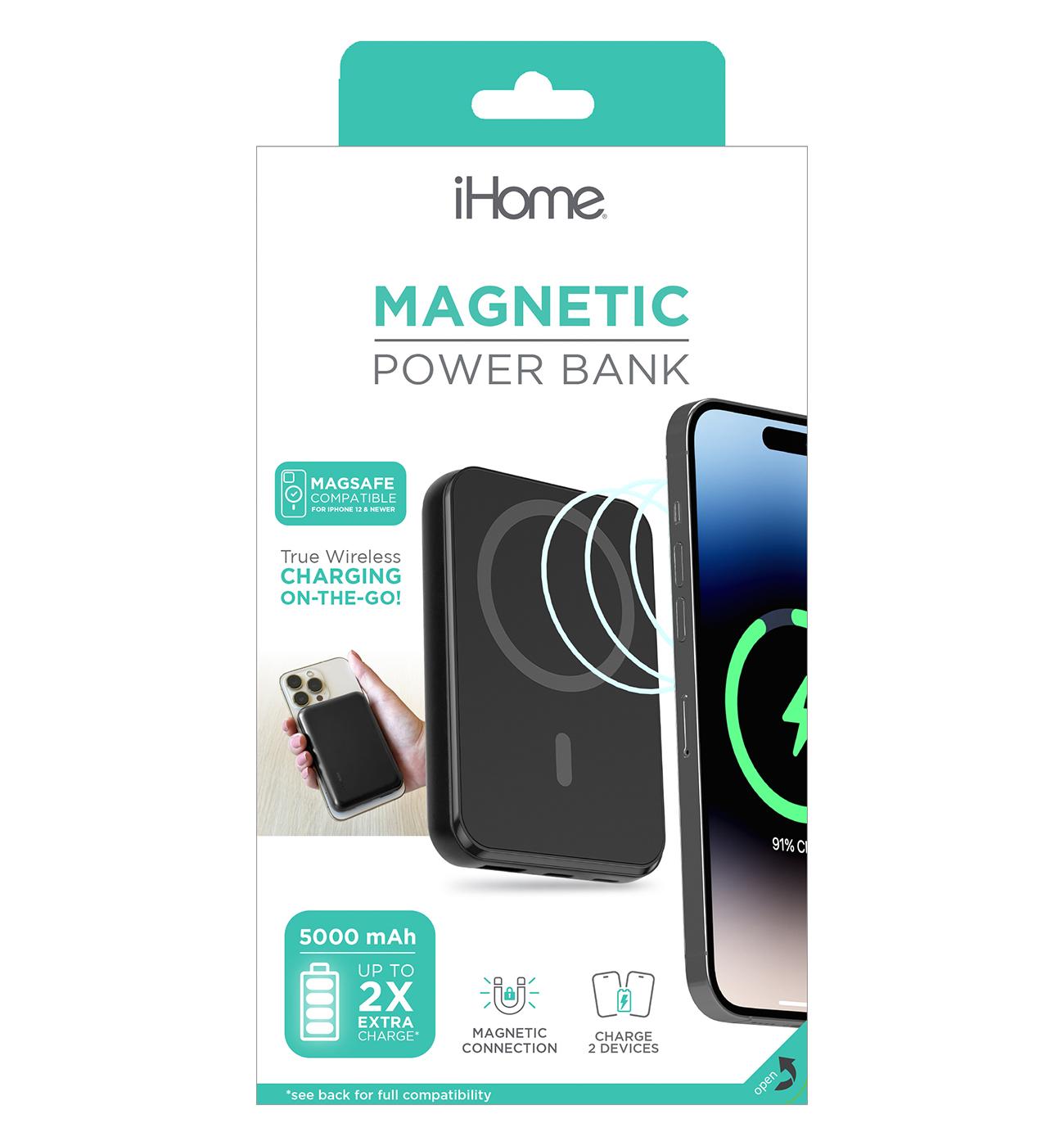 iHome Magnetic Portable Power Bank - Black; image 1 of 2
