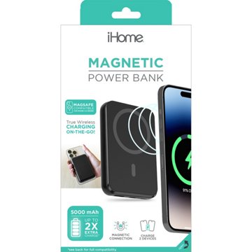 iHome Magnetic Portable Power Bank - Black