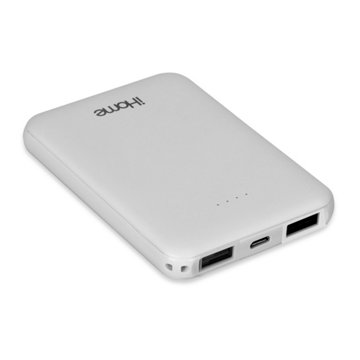 iHome Dual USB Portable Power Bank - White