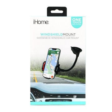 iHome Gooseneck Windshield Car Mount - Black