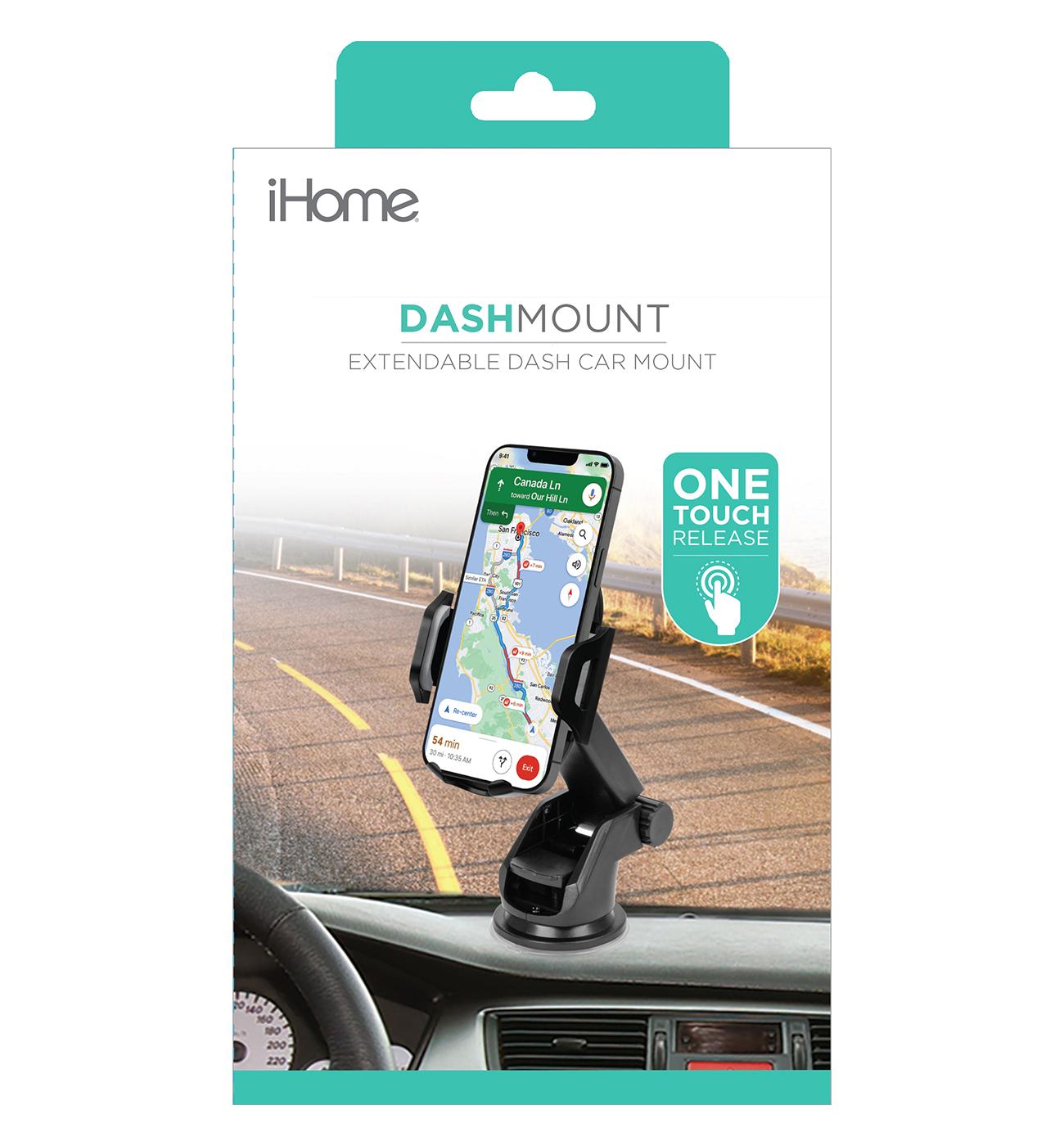 iHome Extendable Dash Car Mount Black Shop Car accessories at HEB