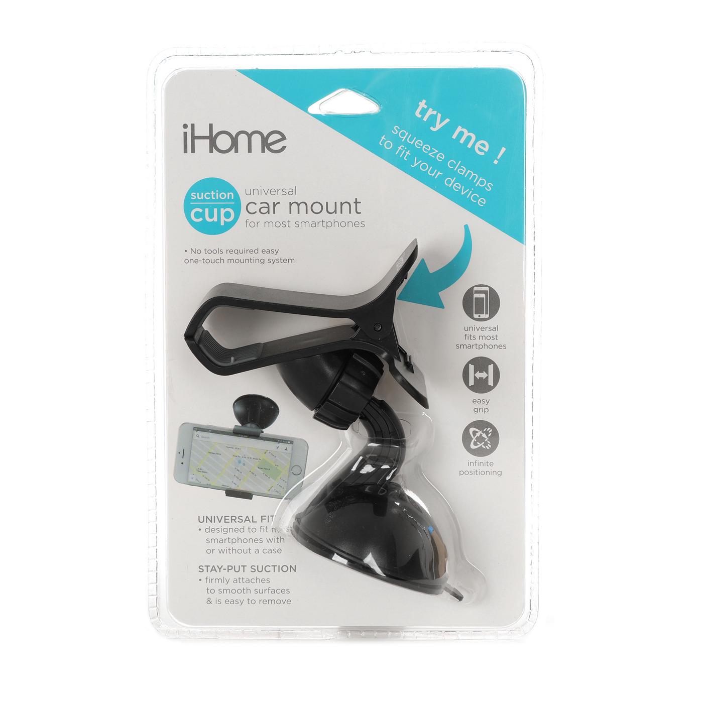 iHome Suction Cup Car Mount - Black; image 1 of 2