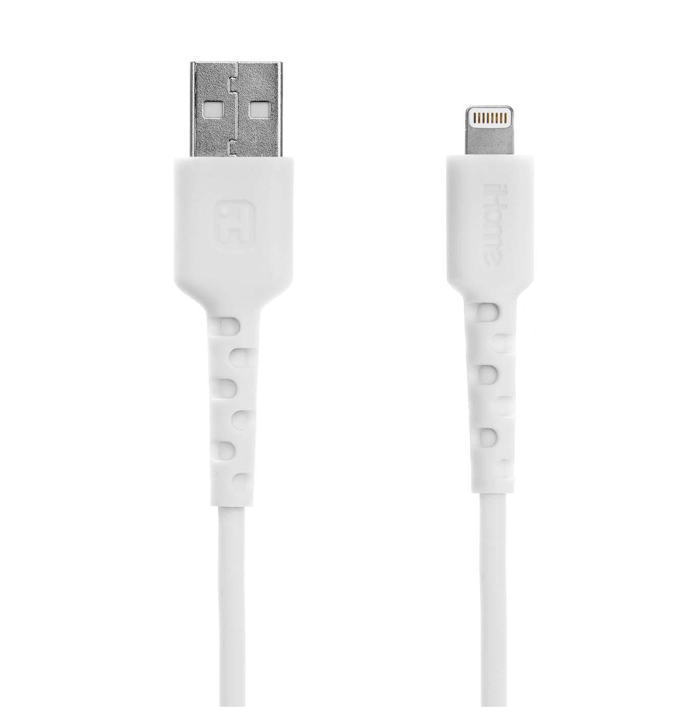 iHome Lightning to USB-A Charging Cable - White; image 3 of 3