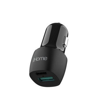 iHome Dual Port Rapid Car Charger - Black