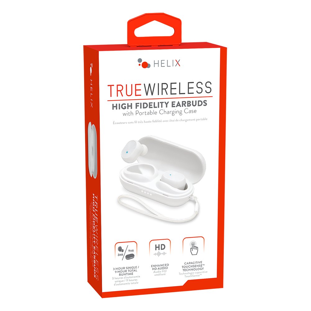 Helix True Wireless High Fidelity Earbuds White Shop Headphones at