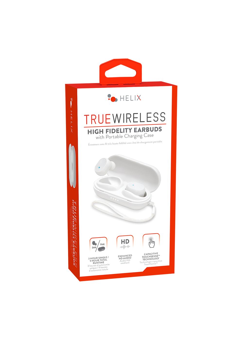 Helix True Wireless High Fidelity Earbuds - White; image 1 of 2