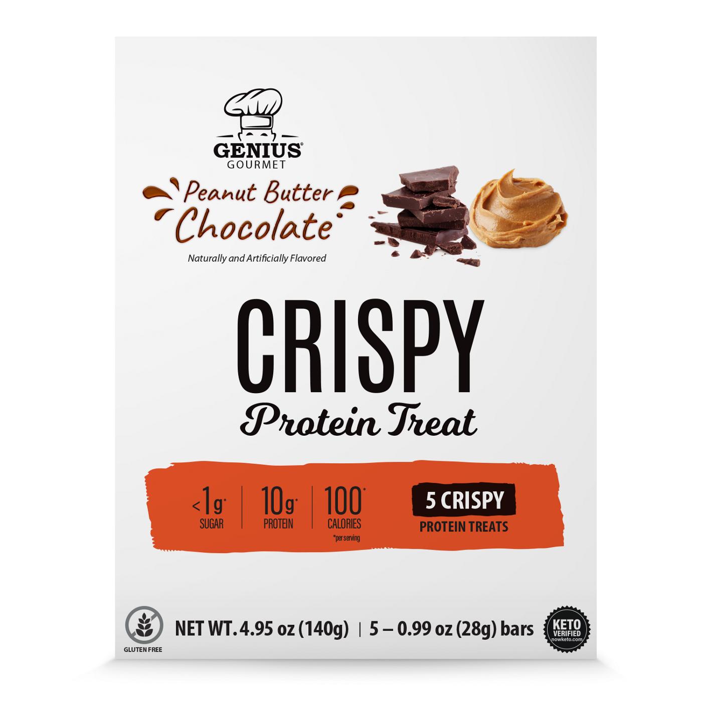 Genius Gourmet Crispy Protein Treat - Peanut Butter Chocolate; image 1 of 2