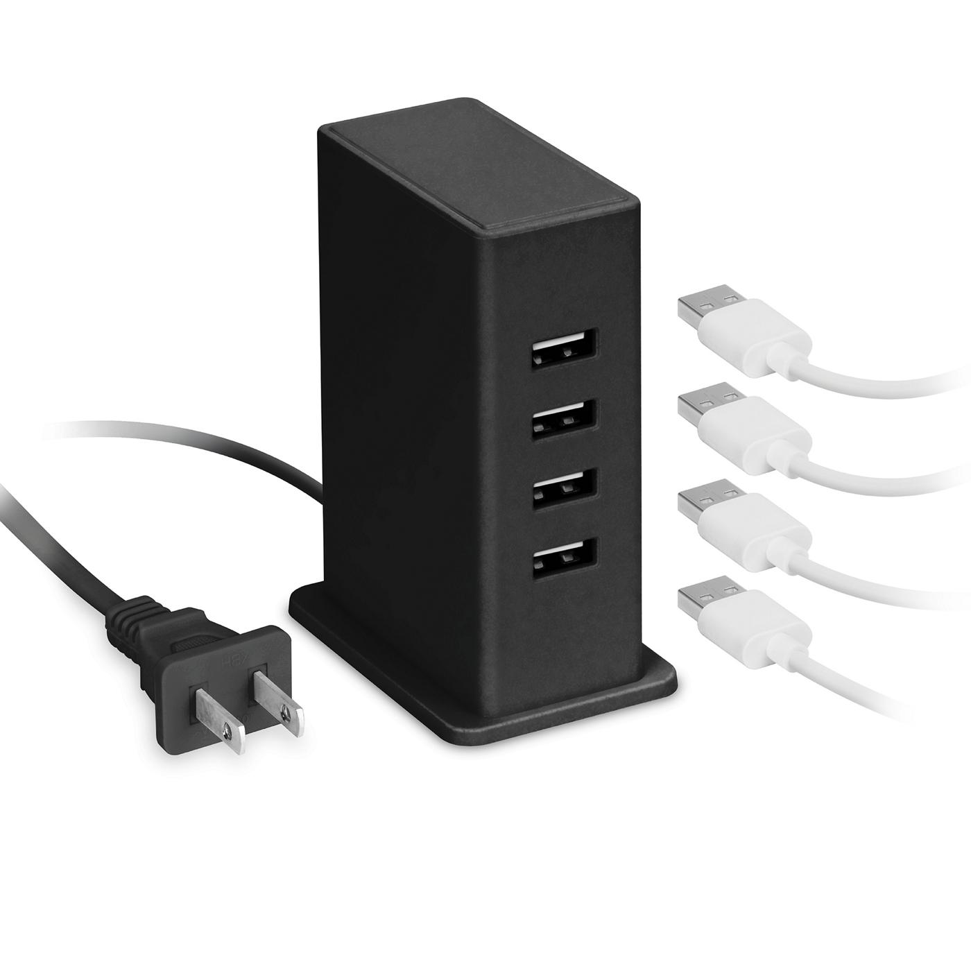 iHome 4-Port USB Power Station - Black; image 2 of 2