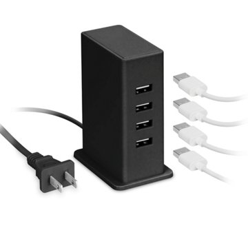 iHome 4-Port USB Power Station - Black