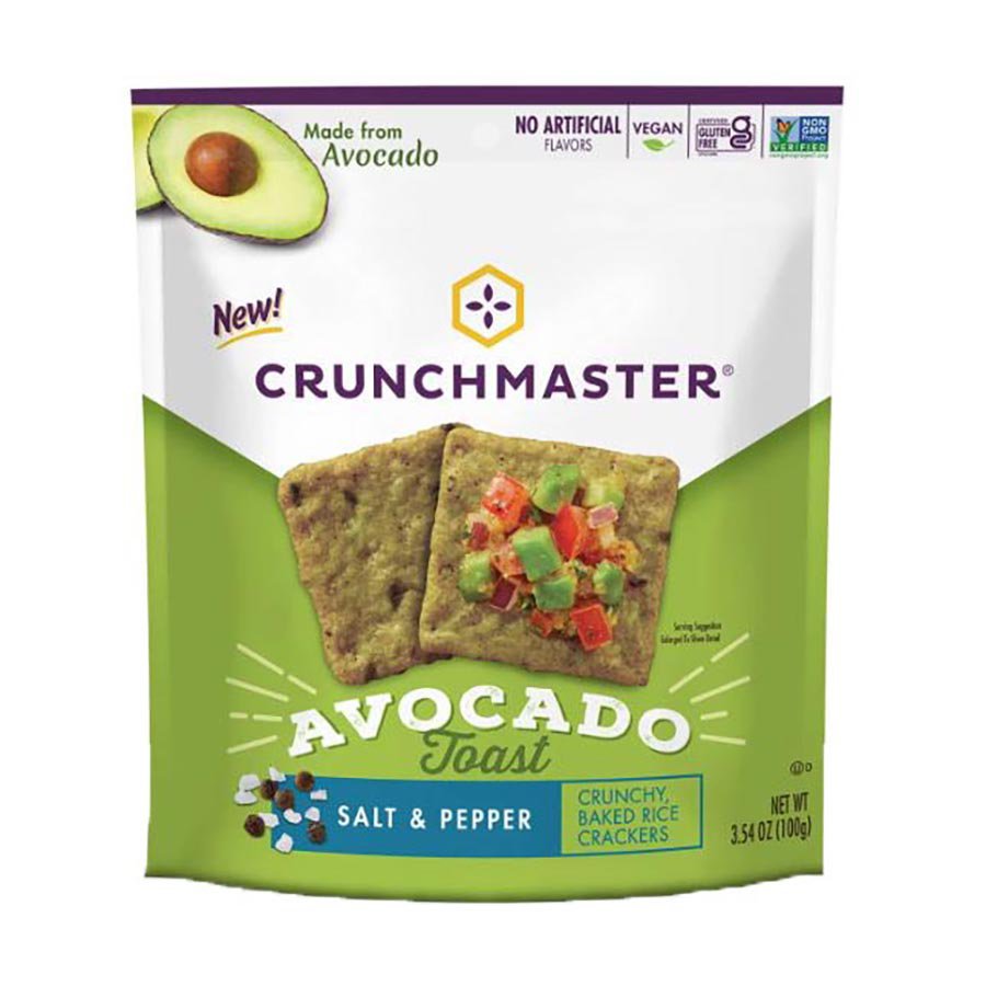 Crunchmaster Avocado Toast Salt & Pepper Rice Crackers Shop Crackers