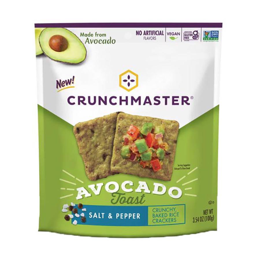 Crunchmaster Avocado Toast Salt & Pepper Rice Crackers - Shop Crackers ...