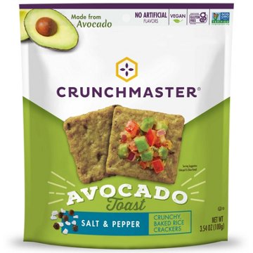 Crunchmaster Avocado Toast Salt & Pepper Rice Crackers