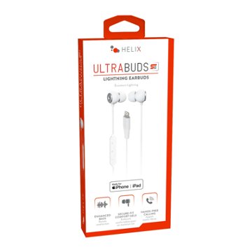Helix Ultra Lightning Earbuds - White