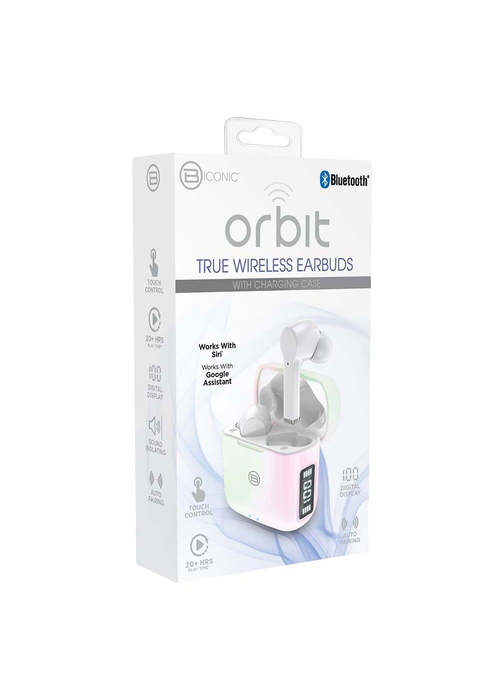 Biconic Orbit True Wireless Earbuds - Iridescent White; image 1 of 2