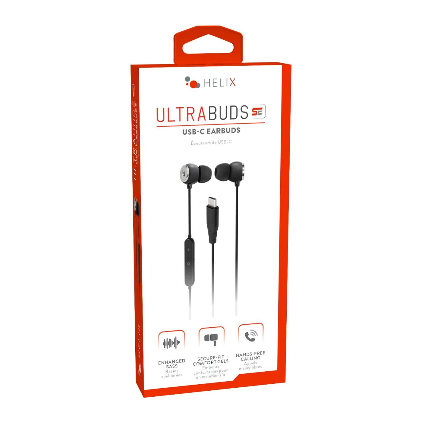Helix Ultra USB-C Earbuds - Black; image 1 of 2