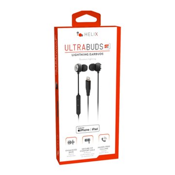 Helix Ultra Lightning Earbuds - Black