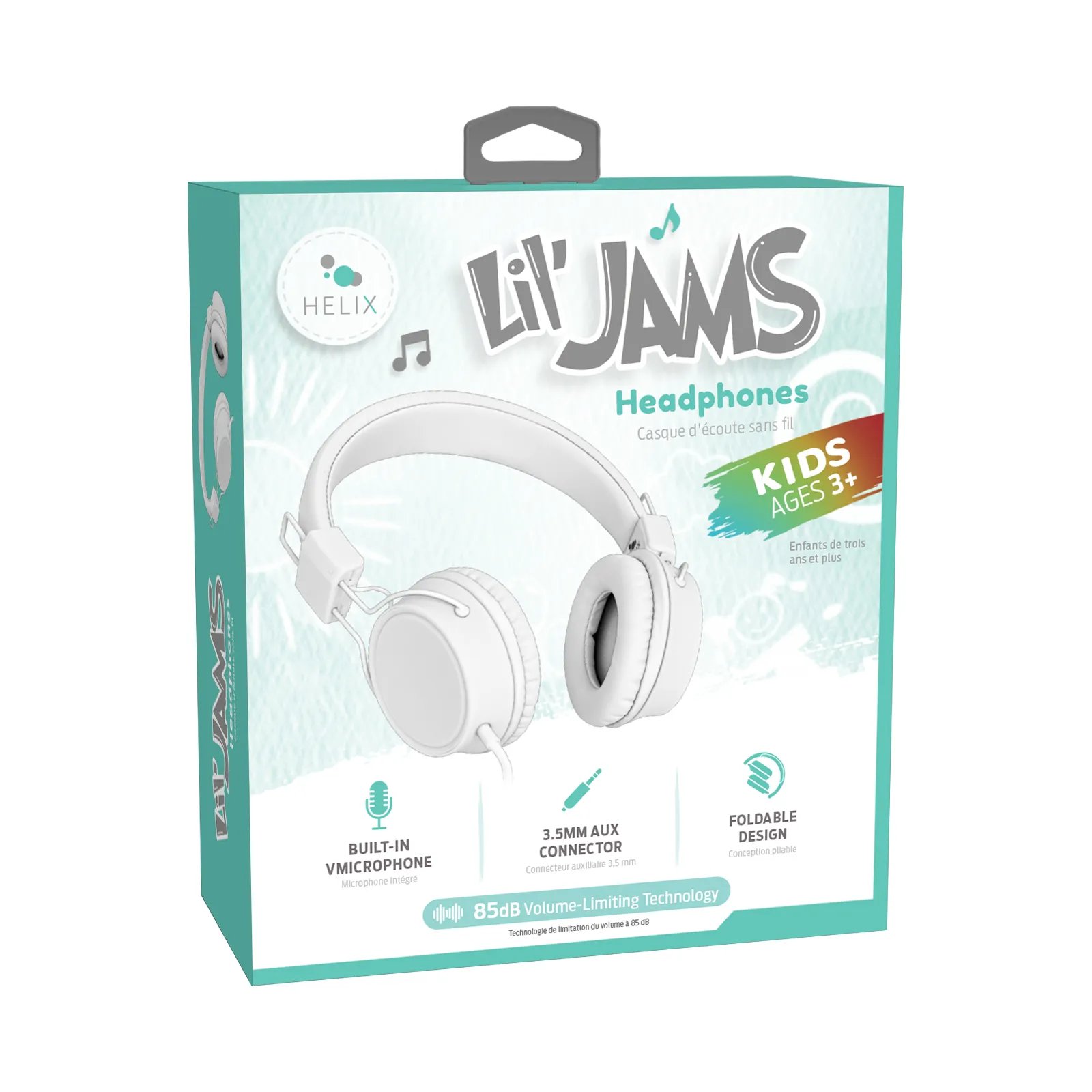 Helix Lil' Jams Kids Headphones White Shop Headphones at HEB