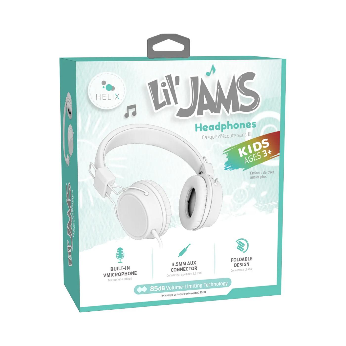 Helix Lil' Jams Kids Headphones - White; image 1 of 2