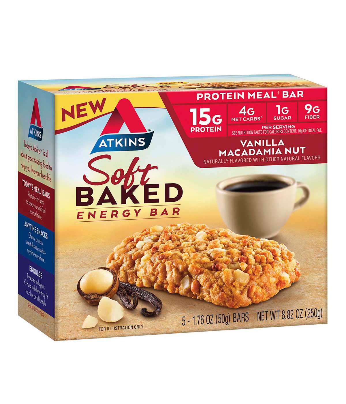 ATKINS Soft Baked Energy Bar - Vanilla Macadamia Nut; image 1 of 2