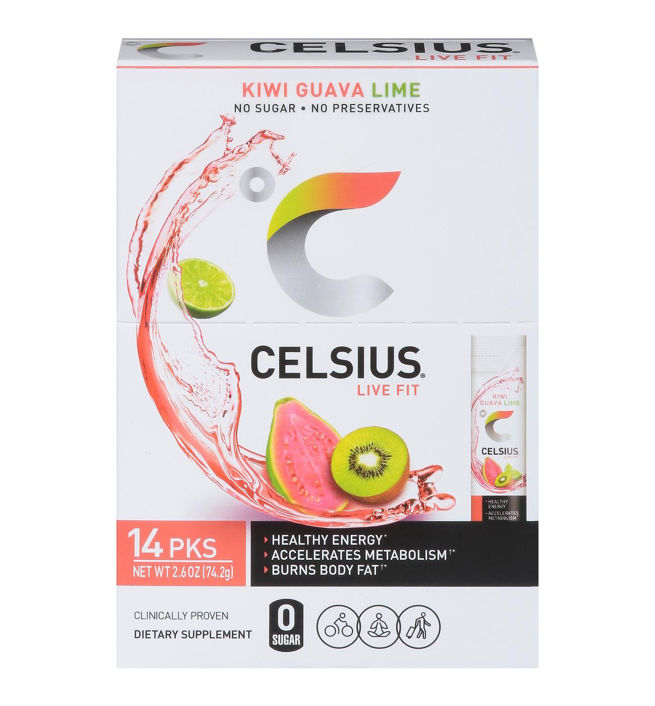 Celsius Live FIt Energy Powder Packs - Kiwi Guava Lime; image 1 of 2