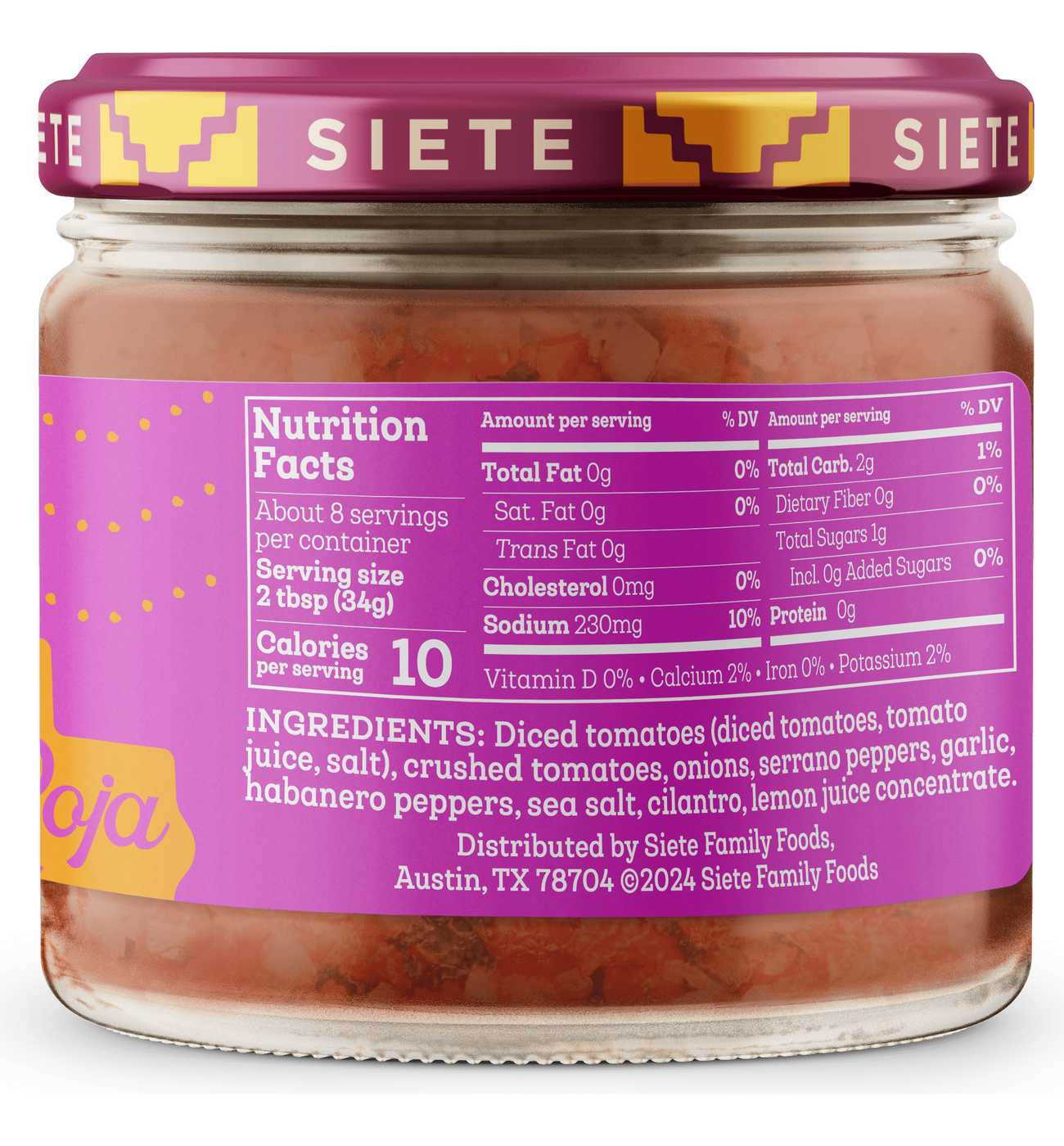 Siete Casera Style Spicy Salsa Roja; image 2 of 4