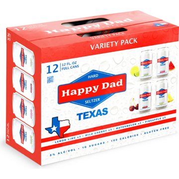 Happy Dad Hard Seltzer Variety 12 pk Cans, 12 oz