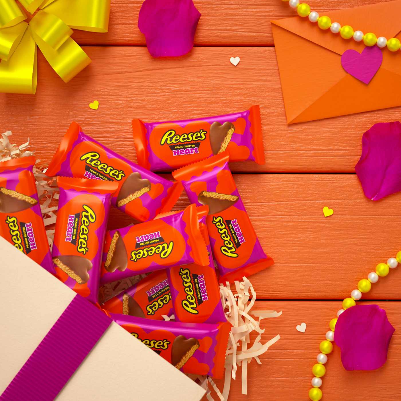 Reese's Milk Chocolate Peanut Butter Heart Valentine's Candy - Shop ...