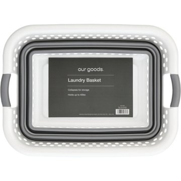 our goods Collapsible Laundry Basket, 12.6" x 6.89"