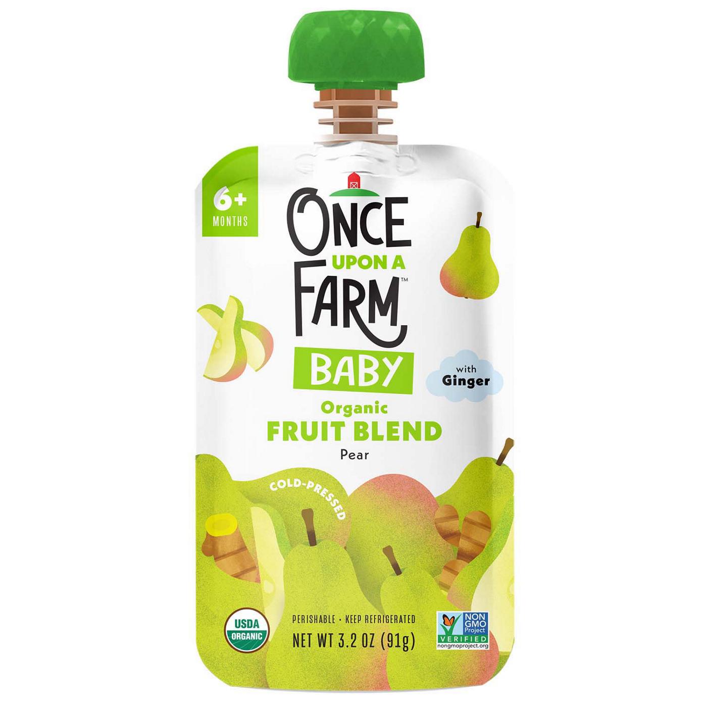 Once Upon a Farm Organic Fruit Blend Pouch - Pear & Ginger; image 1 of 2