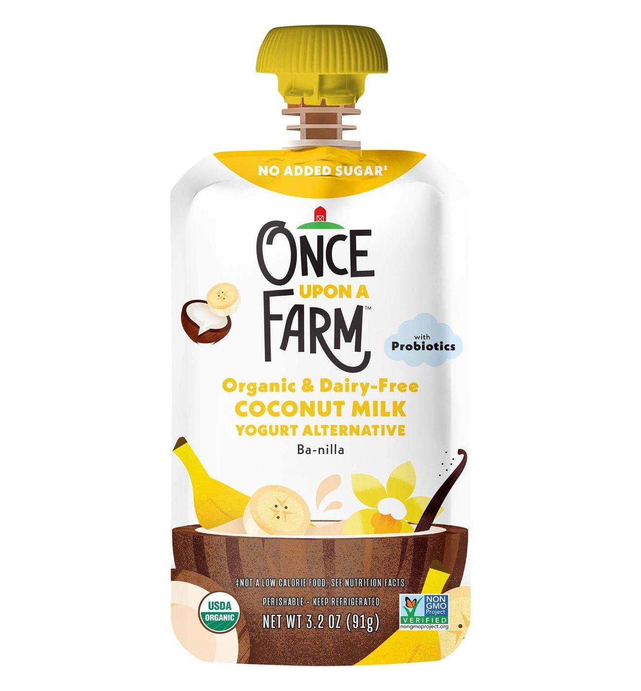 Once Upon a Farm Milk Yogurt Alternative Food Pouch - Ba-nilla; image 1 of 2