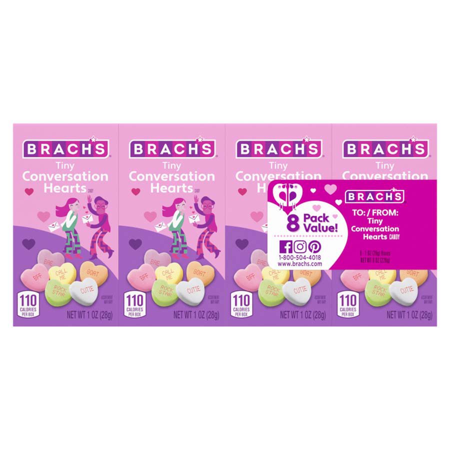 Brach's Tiny Conversation Hearts Valentine's Candy Boxes - Shop Candy ...