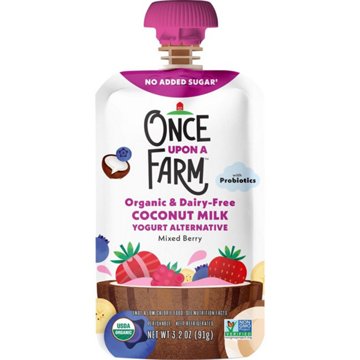 Once Upon a Farm Organic Dairy Free Coconut Milk Yogurt Alternative Pouch - Mixed Berry