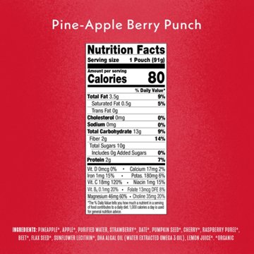 Once Upon a Farm Organic Smart Blend Pouch - Pine-Apple Berry Punch