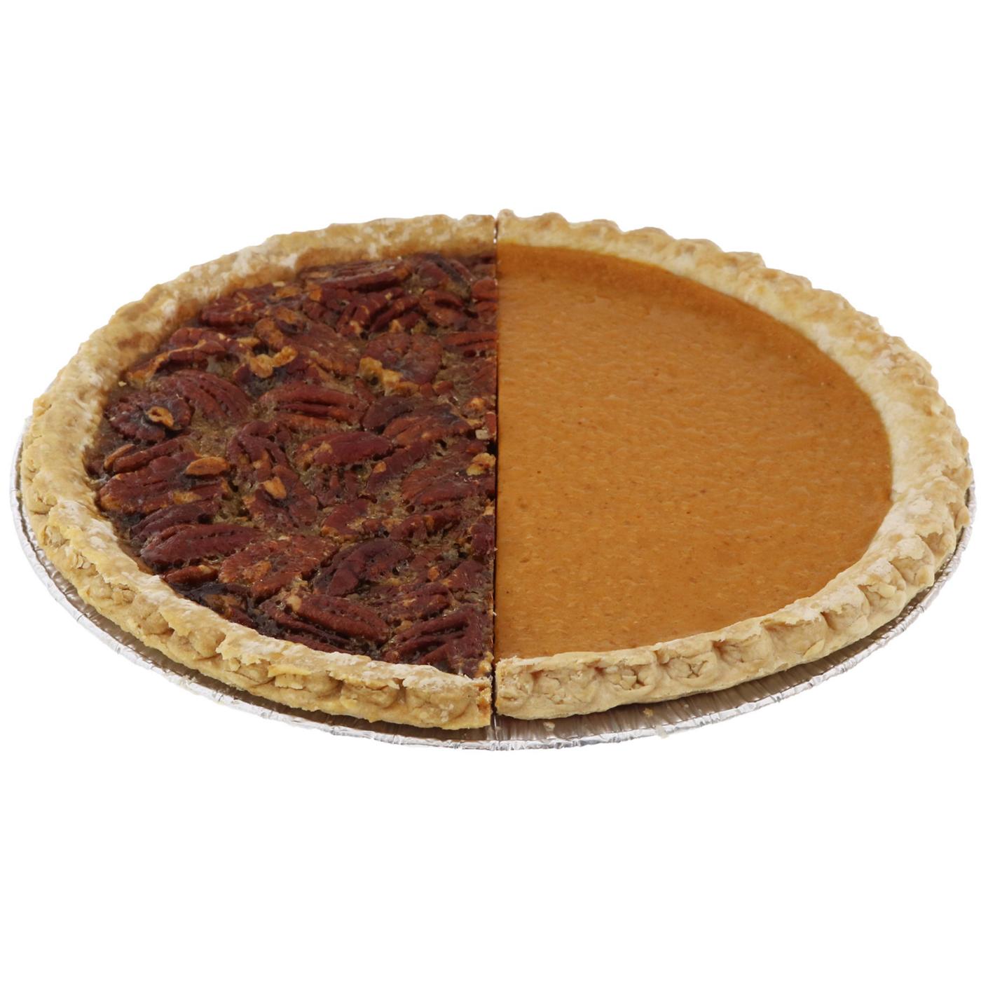 H-E-B Bakery Gourmet 1/2 Pumpkin 1/2 Pecan Pie; image 2 of 2