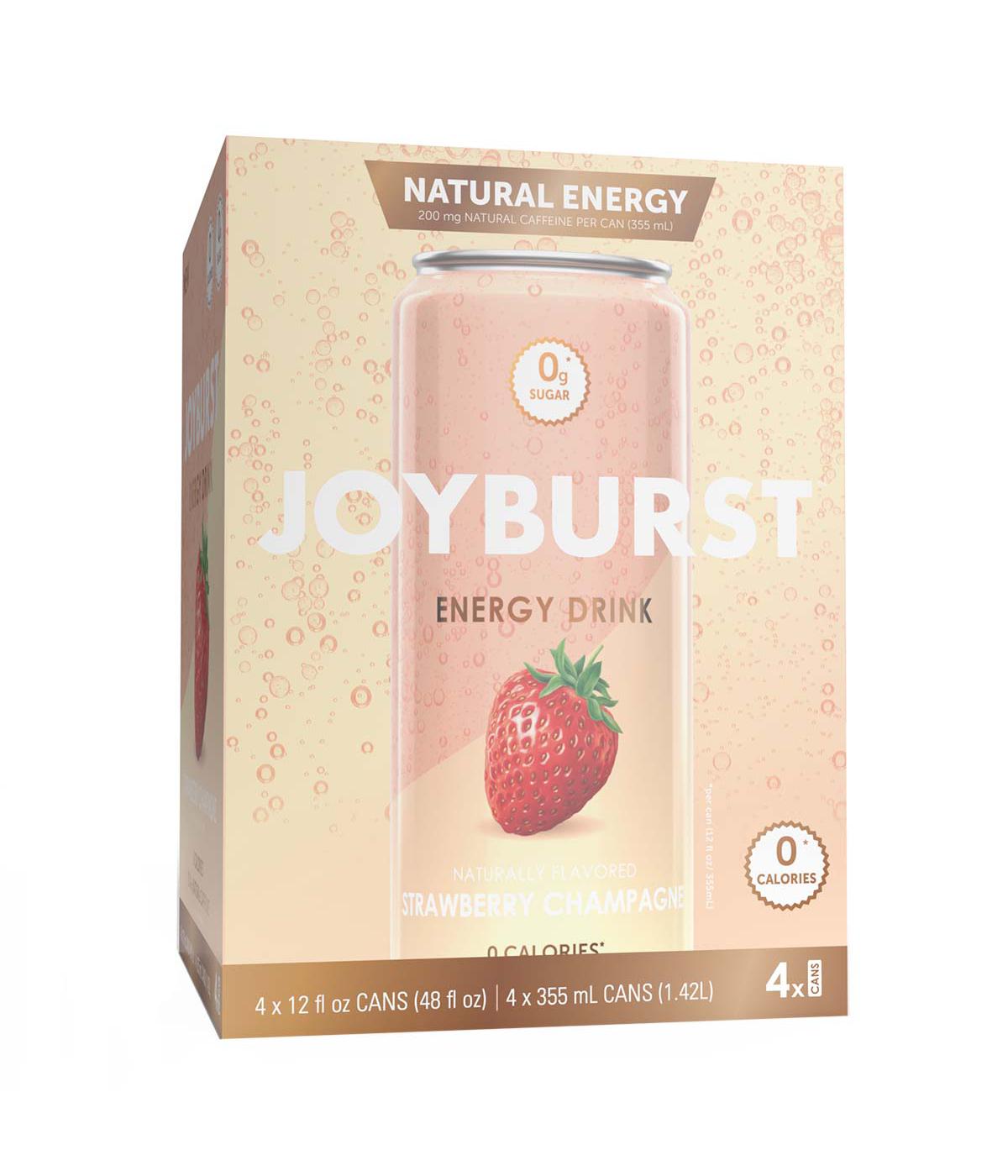 Joyburst Energy Drink 4 pk Strawberry Champagne Shop Diet & fitness